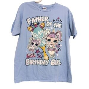 Y2K LOL Father of the Birthday Girl Tee Large